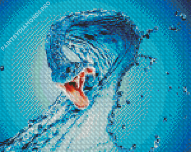 Water Blue Snake Diamond Painting