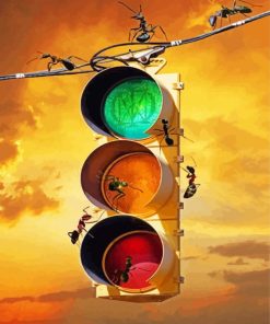 Ants Traffic Light Diamond Painting