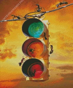 Ants Traffic Light Diamond Painting