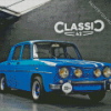 Blue Renault Gordini R8 Car Diamond Painting