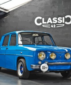 Blue Renault Gordini R8 Car Diamond Painting