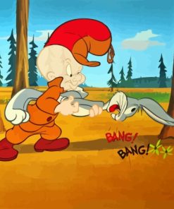 Bugs Bunny Elmer Fudd Diamond Painting