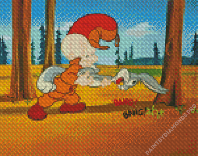 Bugs Bunny Elmer Fudd Diamond Painting