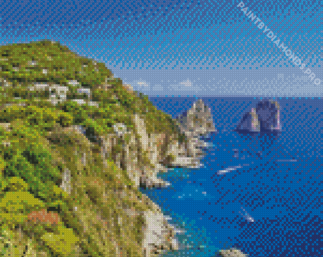 Capri Island Landscape Diamond Painting