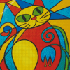 Cat Cubism Diamond Painting