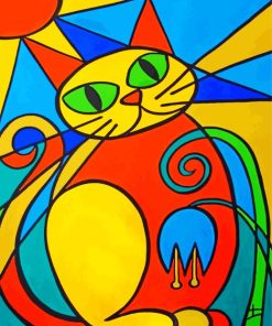 Cat Cubism Diamond Painting