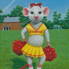 Cheerleader Mouse Diamond Painting