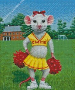 Cheerleader Mouse Diamond Painting