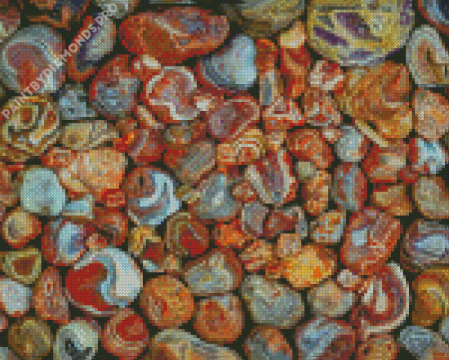 Colorful Agate Gemstones Diamond Painting