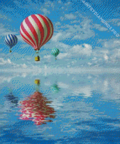 Flying Airballoons Diamond Painting