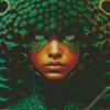 Green Lady Diamond Painting