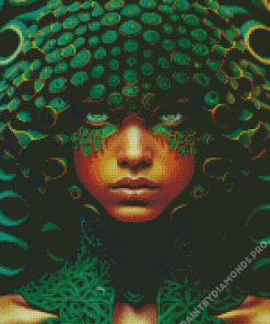 Green Lady Diamond Painting