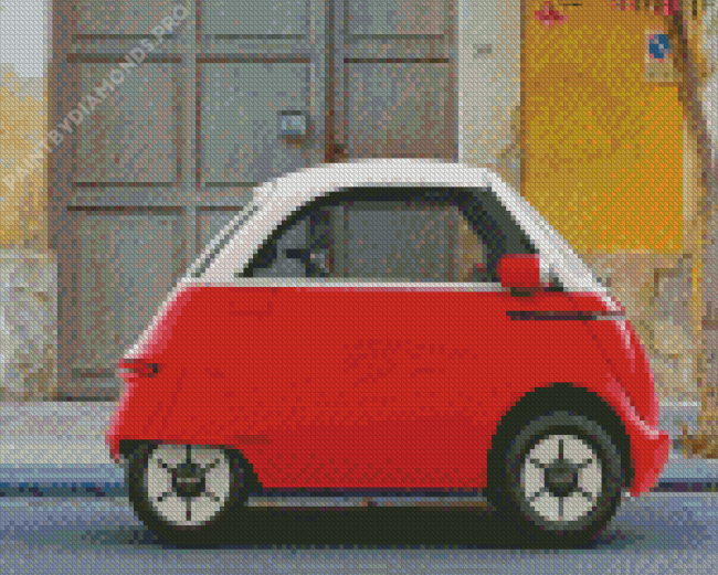 Red Bubble Car Diamond Painting