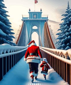 Santa And Kid Diamond Painting