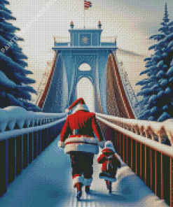 Santa And Kid Diamond Painting