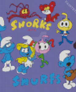 Snorks And Smurfs Diamond Painting