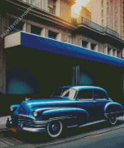 Vintage Blue Car Diamond Painting