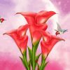 Calla Lily And Hummingbirds Diamond Painting