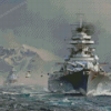 Bismarck On Sea Diamond Painting