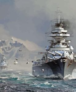 Bismarck On Sea Diamond Painting