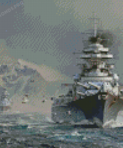 Bismarck On Sea Diamond Painting