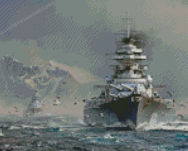 Bismarck On Sea Diamond Painting