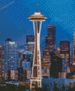 Space Needle Diamond Painting