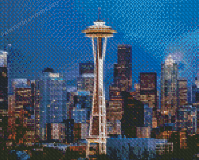 Space Needle Diamond Painting