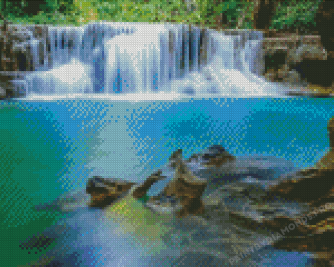 Erawan Waterfall Diamond Painting