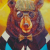 Bear With Glasses Diamond Painting