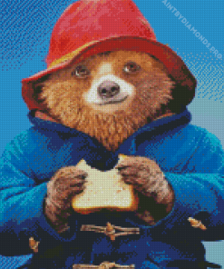 Bear With Red Hat Diamond Painting