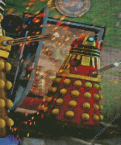 Dalek Robot Diamond Painting