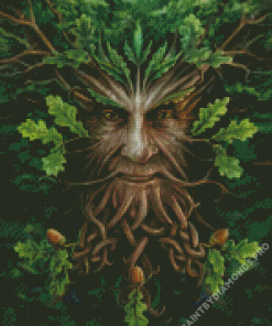 Green Tree Man Diamond Painting