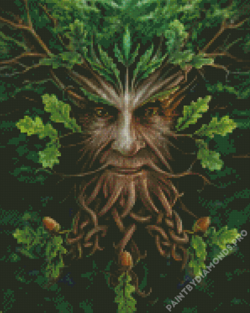 Green Tree Man Diamond Painting