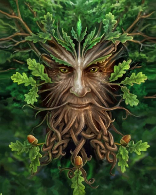 Green Tree Man Diamond Painting