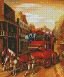 Horse Carriage Diamond Painting