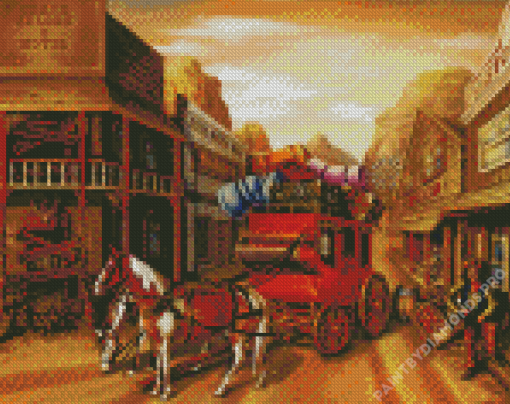 Horse Carriage Diamond Painting