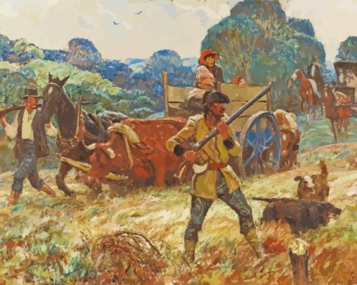 Hunting By Harvey Dunn Diamond Painting