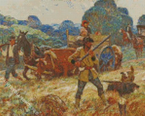 Hunting By Harvey Dunn Diamond Painting