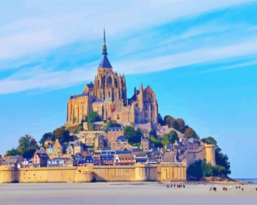 Aesthetic Mont. Saint Michel Diamond Painting