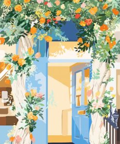 Flower Shop Door Diamond Painting