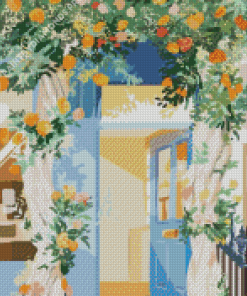 Flower Shop Door Diamond Painting