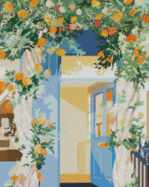 Flower Shop Door Diamond Painting