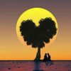 Heart Tree Silhouette Diamond Painting