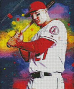 Mike Trout Mlb Diamond Painting