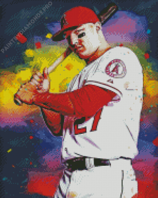 Mike Trout Mlb Diamond Painting