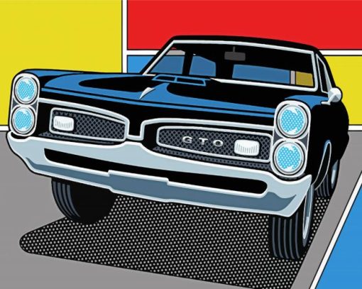 1967 Pontiac Illustration Diamond Painting