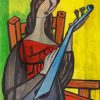 Abstract Mandolin Player Diamond Painting