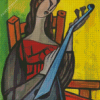 Abstract Mandolin Player Diamond Painting