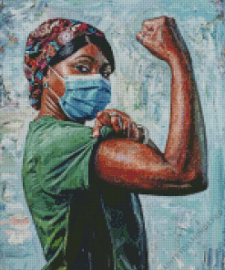 African American Nurse Diamond Painting